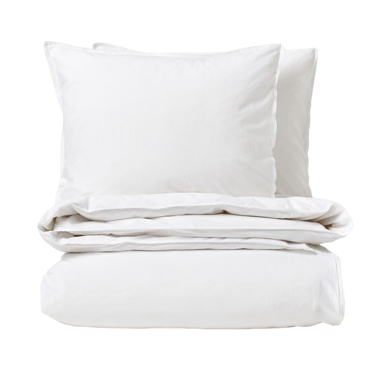 Комплект двуспального постельного белья H&M Home Cotton, белый