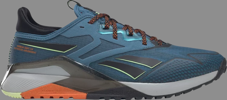 Кроссовки nano x2 tr adventure 'steely blue smash orange' Reebok, синий - фото