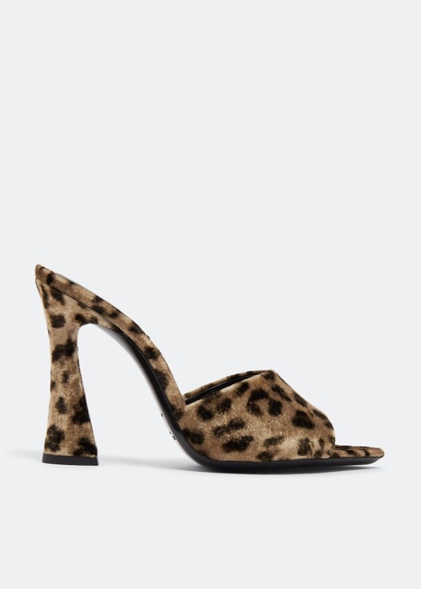 

Мюли SAINT LAURENT Suite mules, животный принт