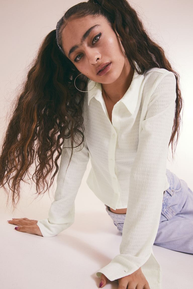 

Измятая рубашка H&M, белый