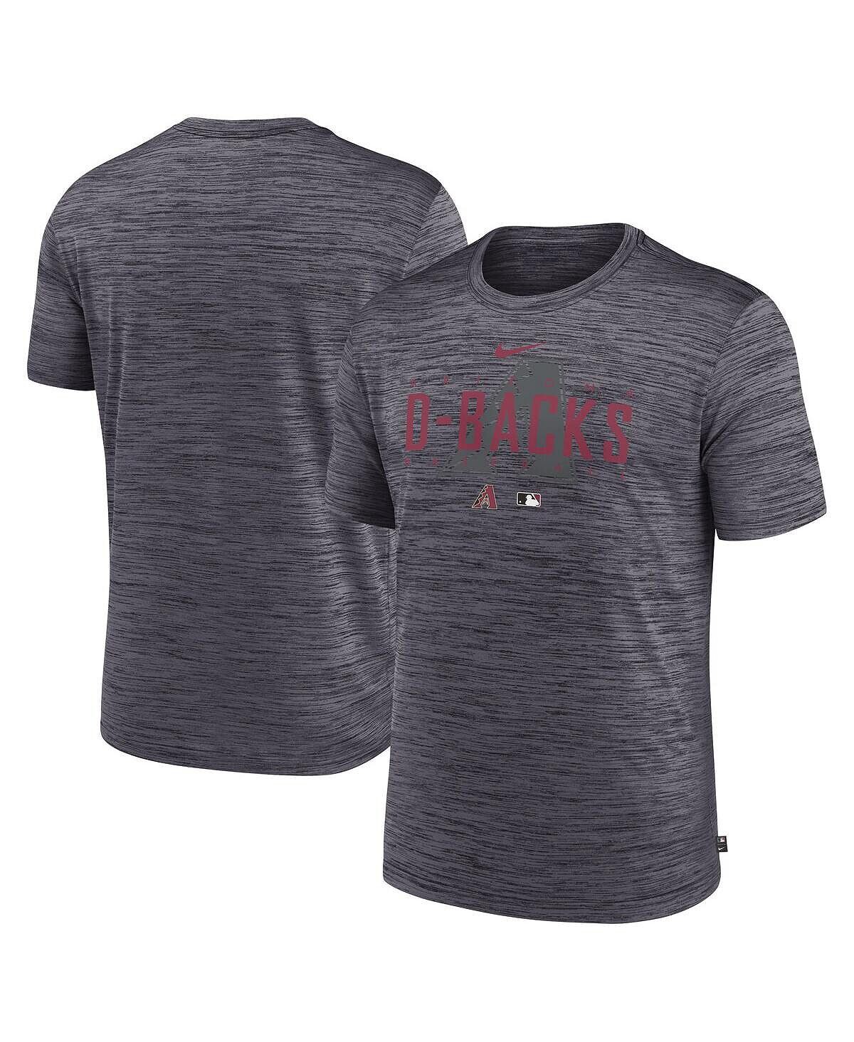 

Мужская футболка цвета древесного угля с древесным углем Arizona Diamondbacks Authentic Collection Velocity Performance Practice Practice Nike