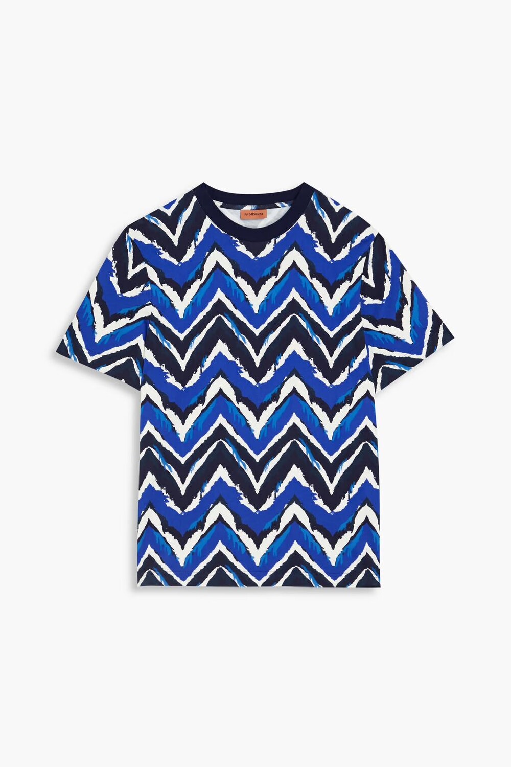 

Футболка из хлопкового джерси с принтом Missoni, темно-синий