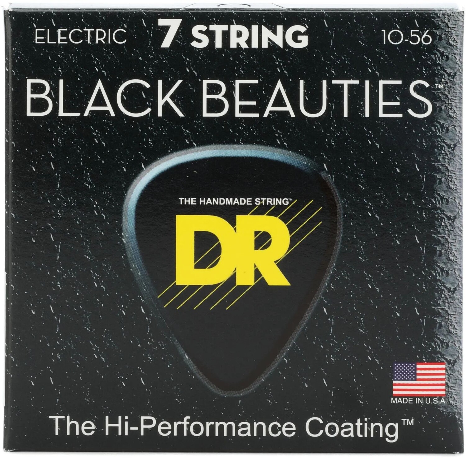 

Струны для электрогитары DR Strings BKE7-10 Black Beauties K3 с покрытием — .010-.056, средние, 7-струнные