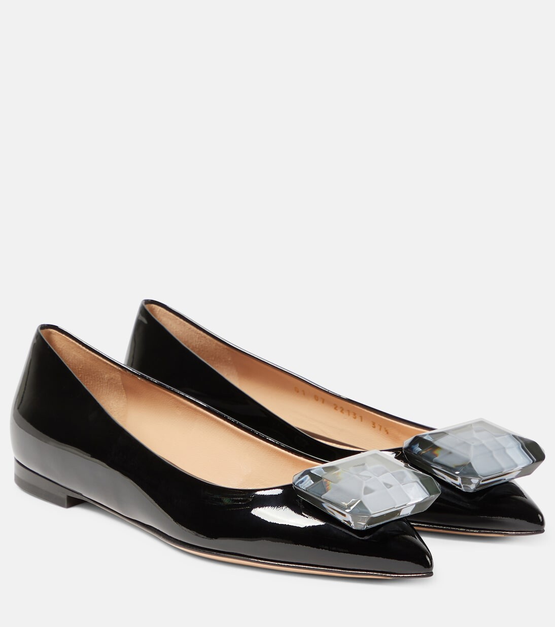 

Лакированные балетки jaipur с декором Gianvito Rossi, черный