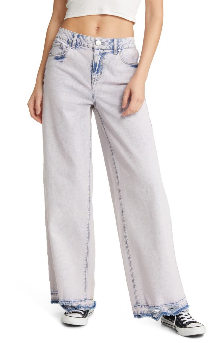 

Широкие джинсы с завышенной талией и необработанным краем 1822 DENIM