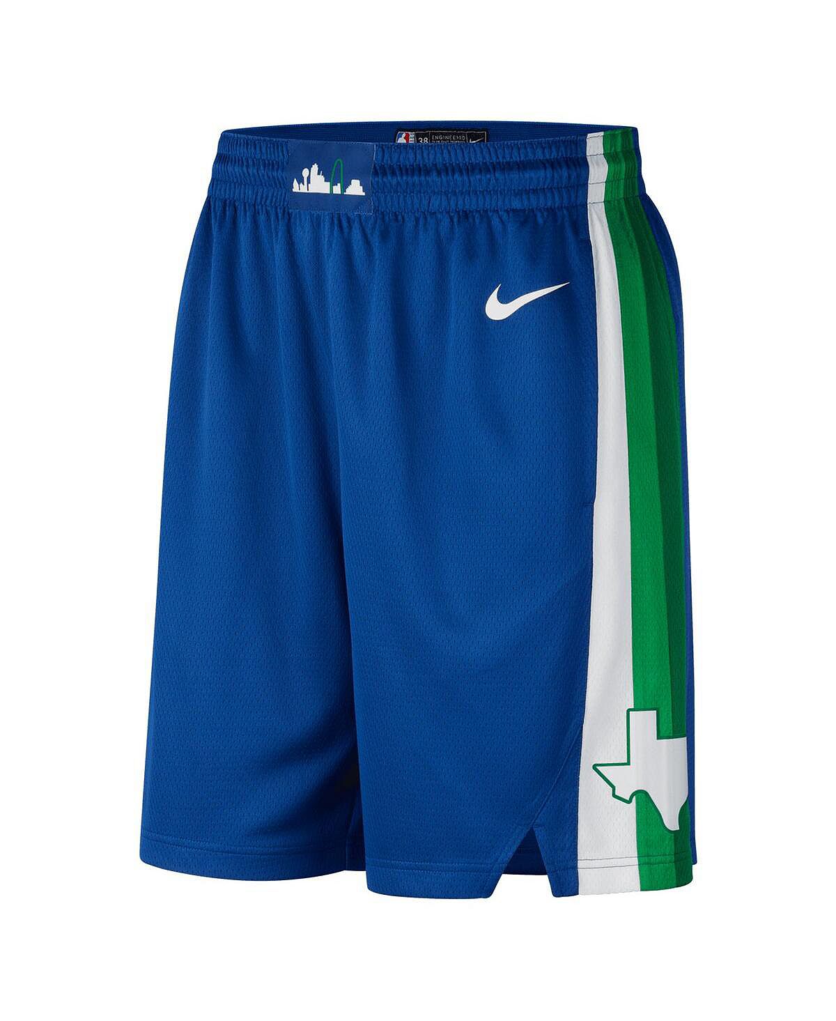 цена Мужские синие шорты dallas mavericks 2022/23 city edition swingman Nike, синий