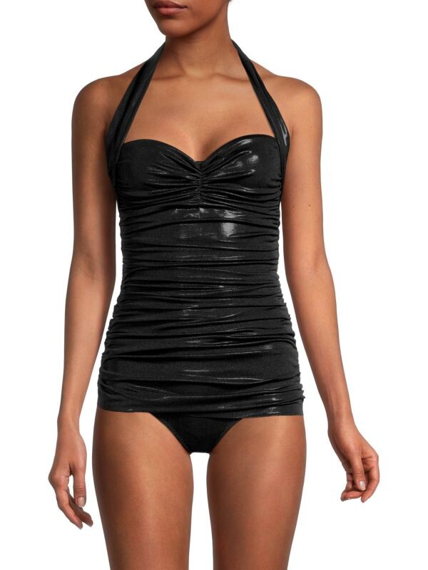 

Купальник Слитный Norma Kamali Bill Mio, black / lame
