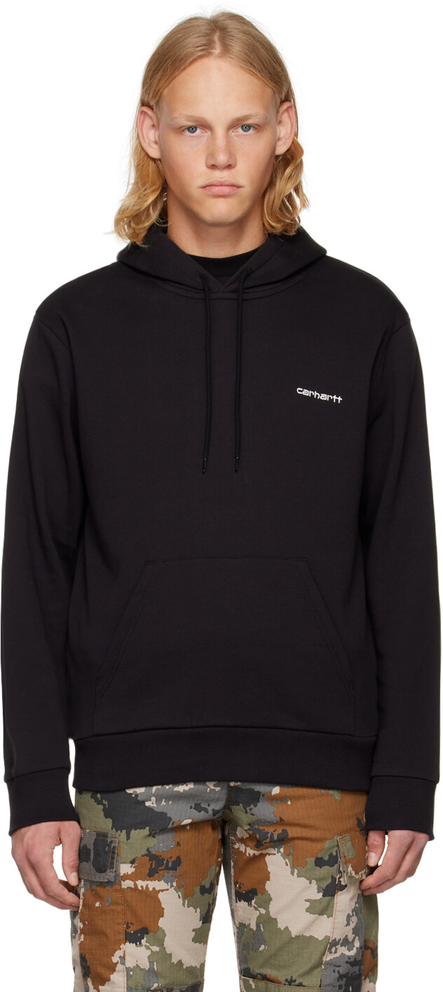 

Худи черного цвета с надписью Carhartt Work In Progress, Черный
