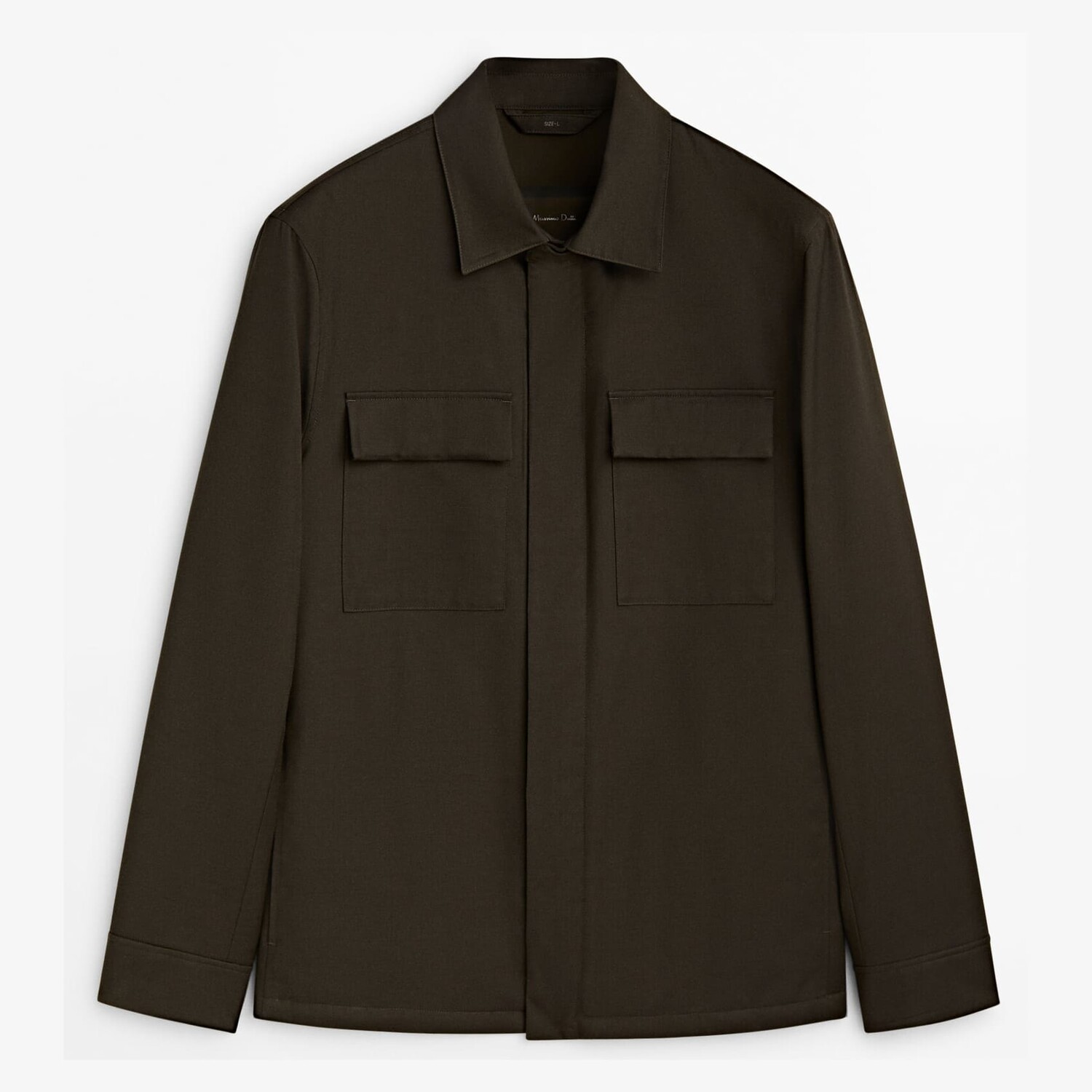 

Куртка Massimo Dutti Micro Twill With Pockets, коричневый