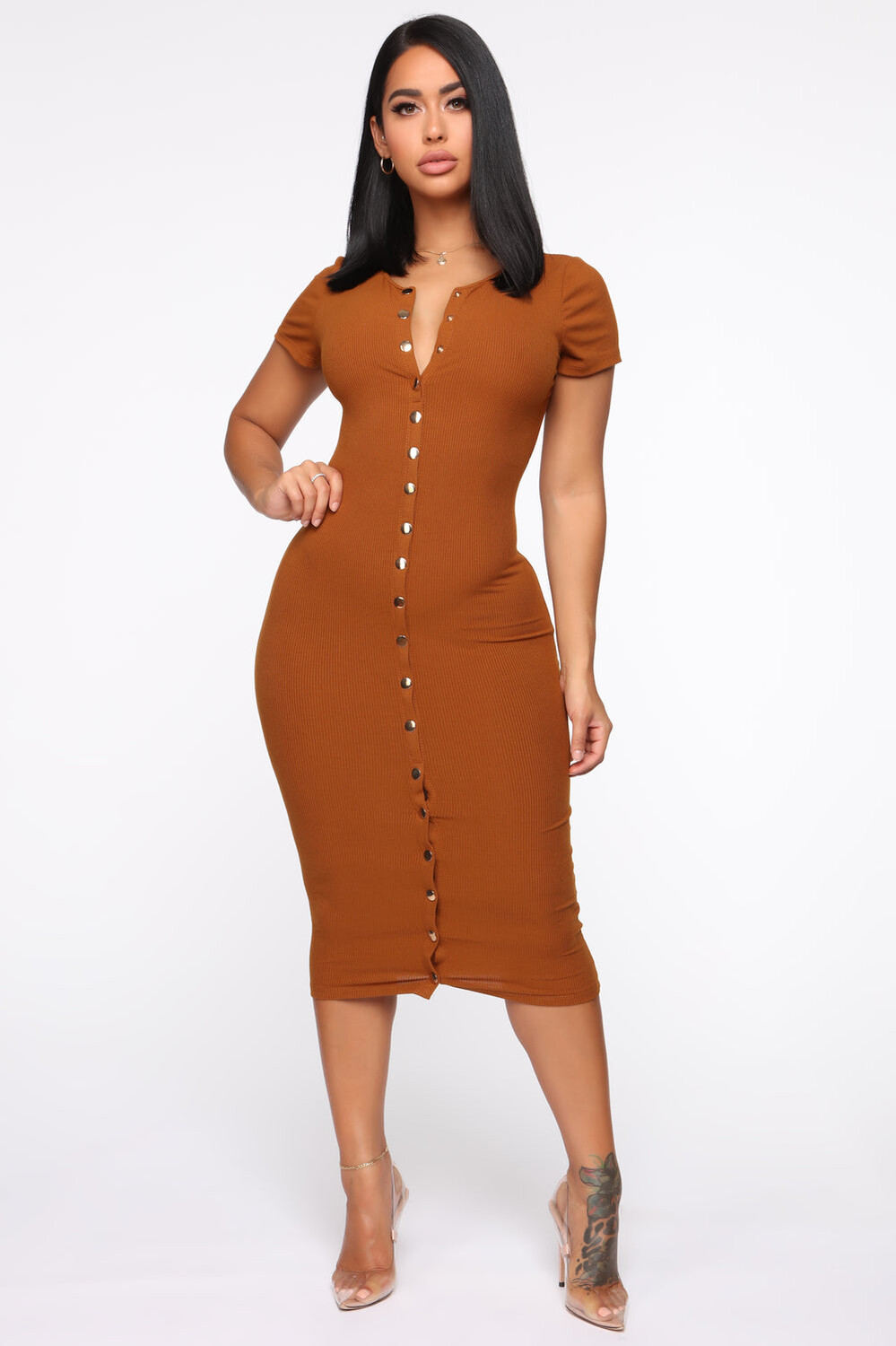 

Платье Fashion Nova RD33268, ржавчина