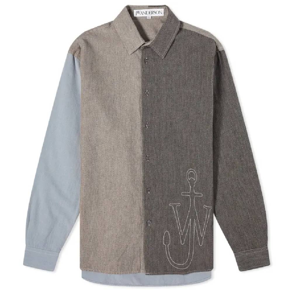 Рубашка JW Anderson Anchor Classic Fit, серый/разноцветный свитер jw anderson anchor half zip цвет oxford blue