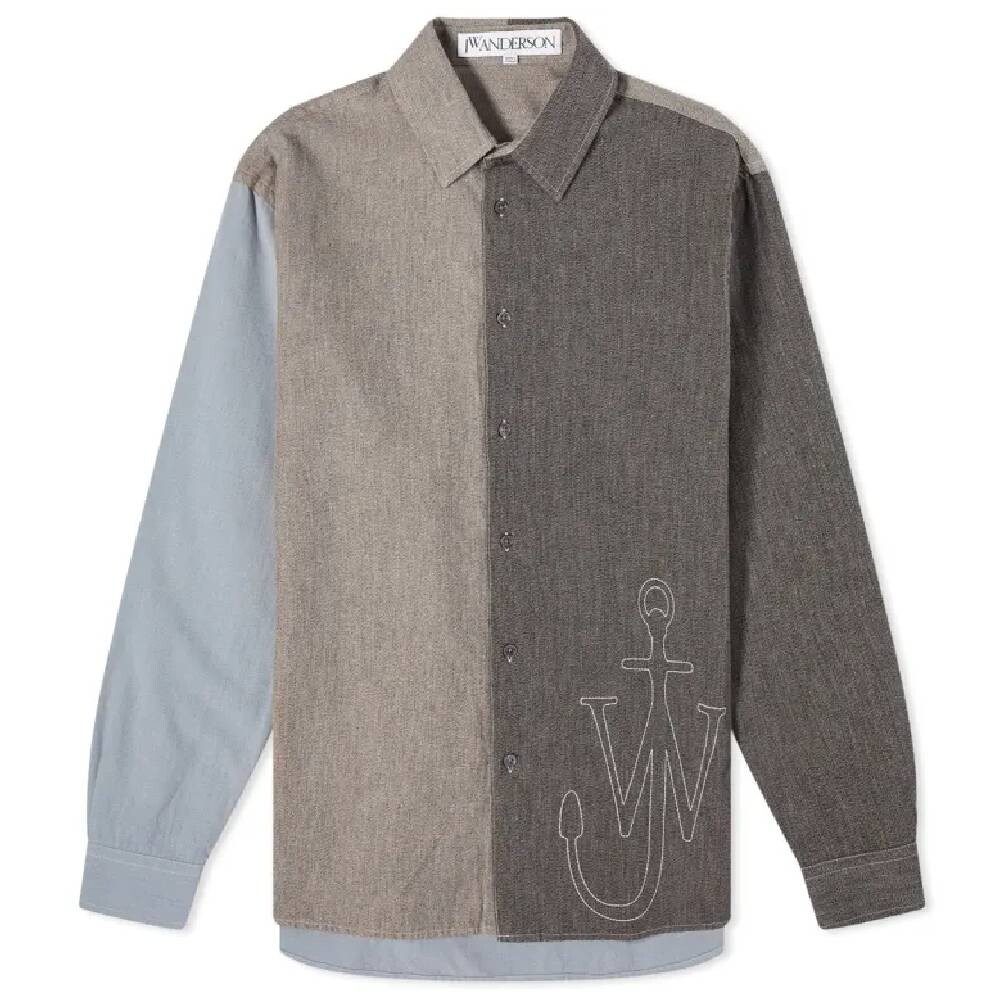 

Рубашка JW Anderson Anchor Classic Fit, серый/разноцветный