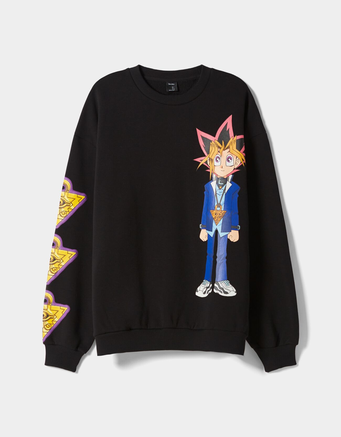 Толстовка оверсайз с круглым вырезом и надписью Yu-Gi-Oh! Распечатать  Bershka – купить по выгодным ценам с доставкой из-за рубежа через сервис  «CDEK.Shopping»