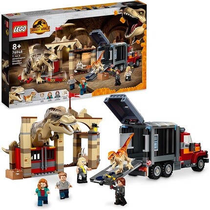 

Конструктор Lego 76948 Jurassic World для побега динозавров Т-Рекс и Атроцираптора