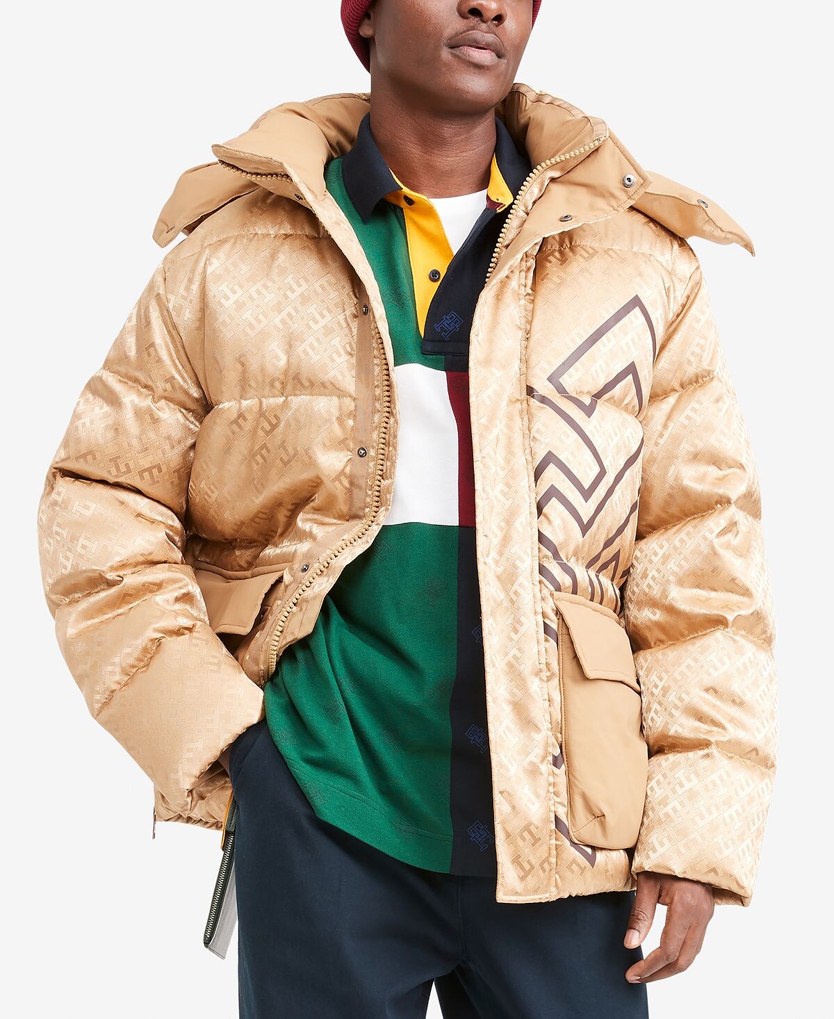 

Мужская пуховая куртка с монограммой Tommy Hilfiger, мульти
