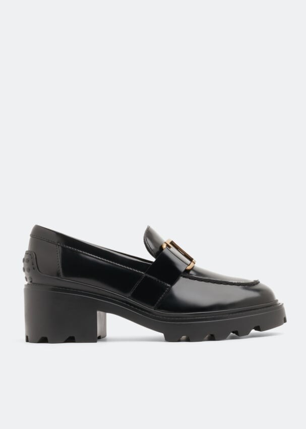 

Лоферы TOD'S Platform leather loafers, черный