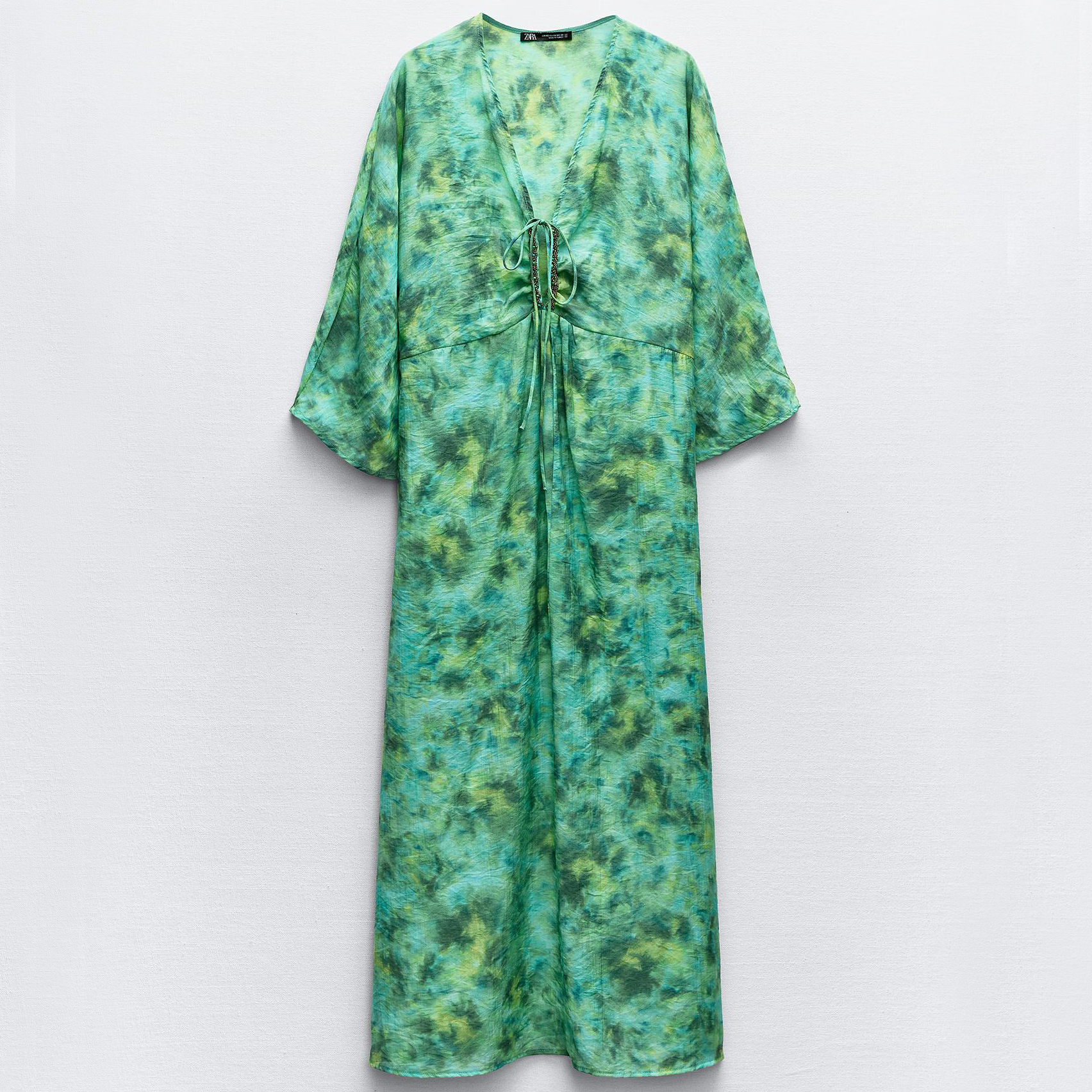 Платье Zara Beaded Printed, мультиколор платье zara long printed зеленый