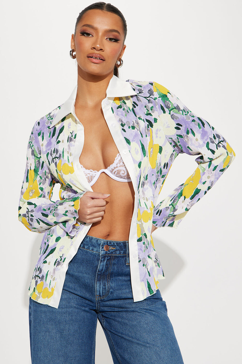 

Рубашка Fashion Nova LH442, лавандовый