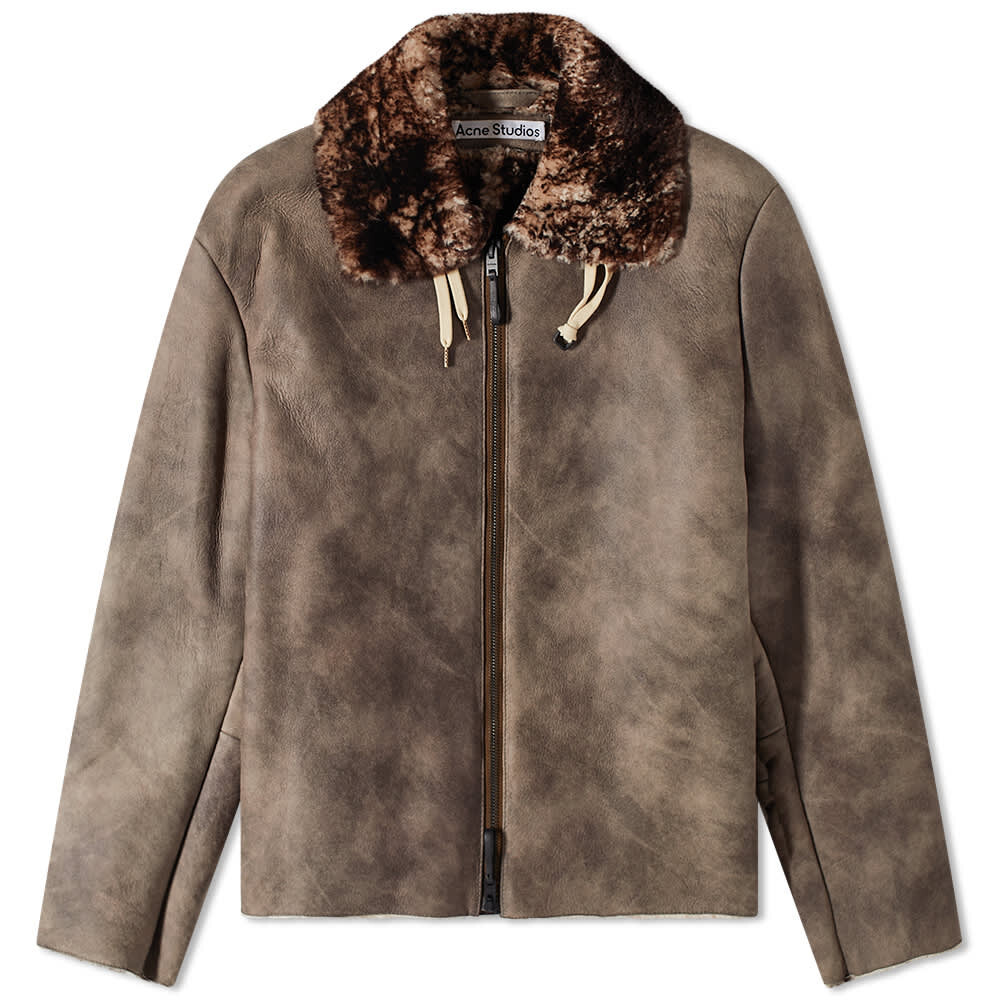 

Старинная короткая дубленка Lophia Acne Studios, Серый