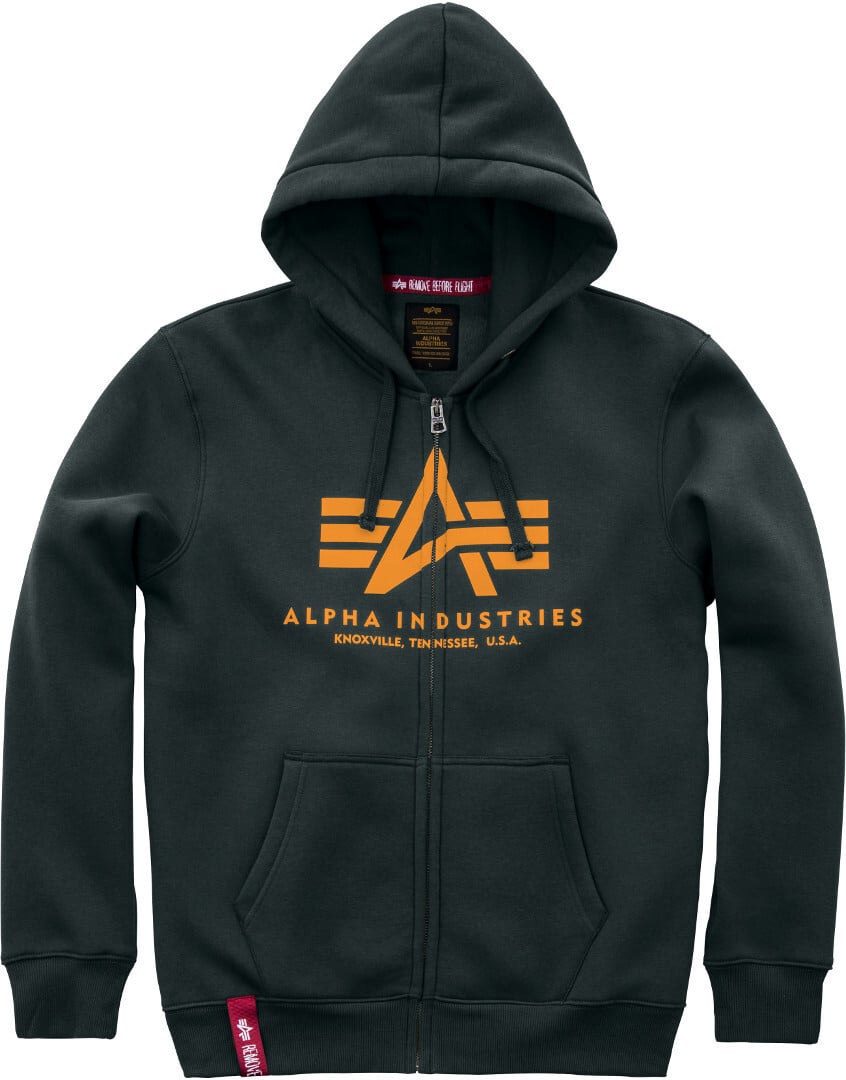 

Балахон Alpha Industries Basic ZIP, темно-зеленый