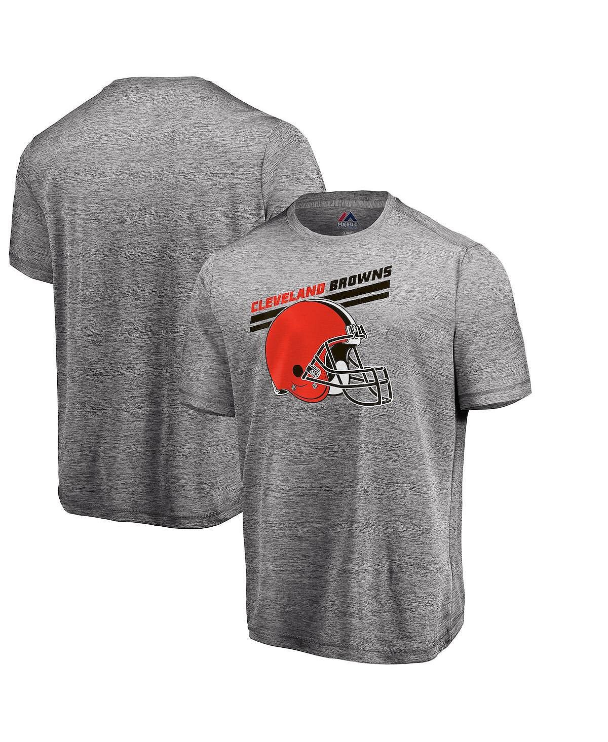 

Мужская футболка heather grey cleveland browns showtime pro grade Majestic, серый