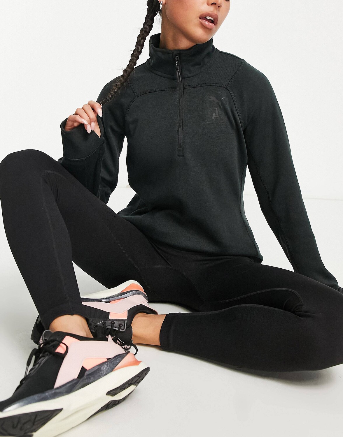 

Черный пуловер на молнии Puma Seasons 1/2