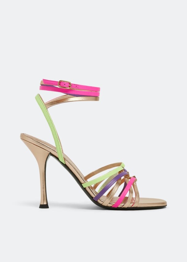 

Сандалии VALENTINO GARAVANI Rockstud strappy sandals, разноцветный