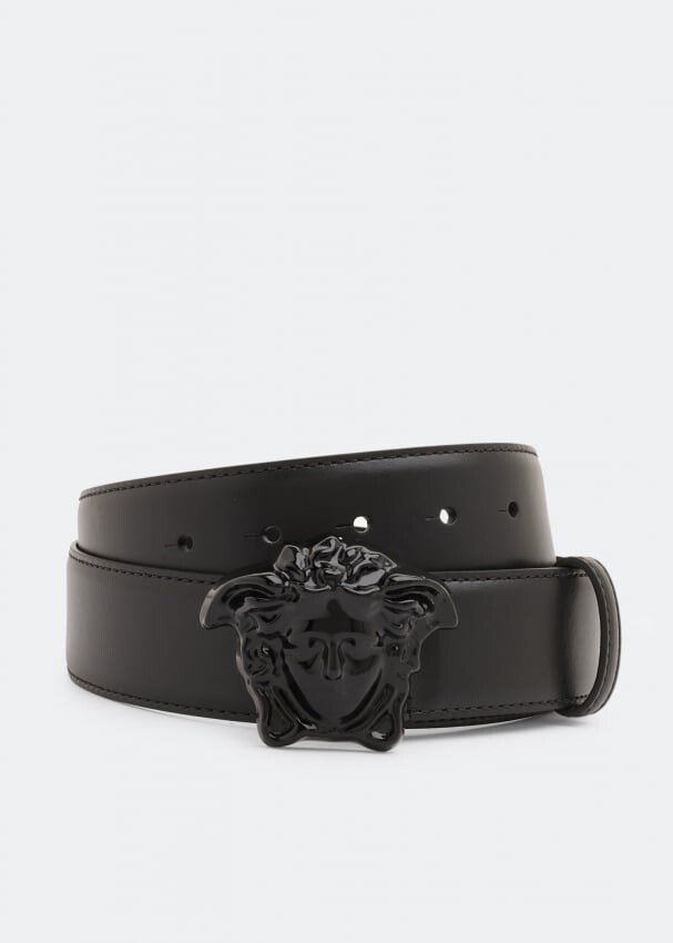 

Ремень VERSACE La Medusa classic leather belt, черный