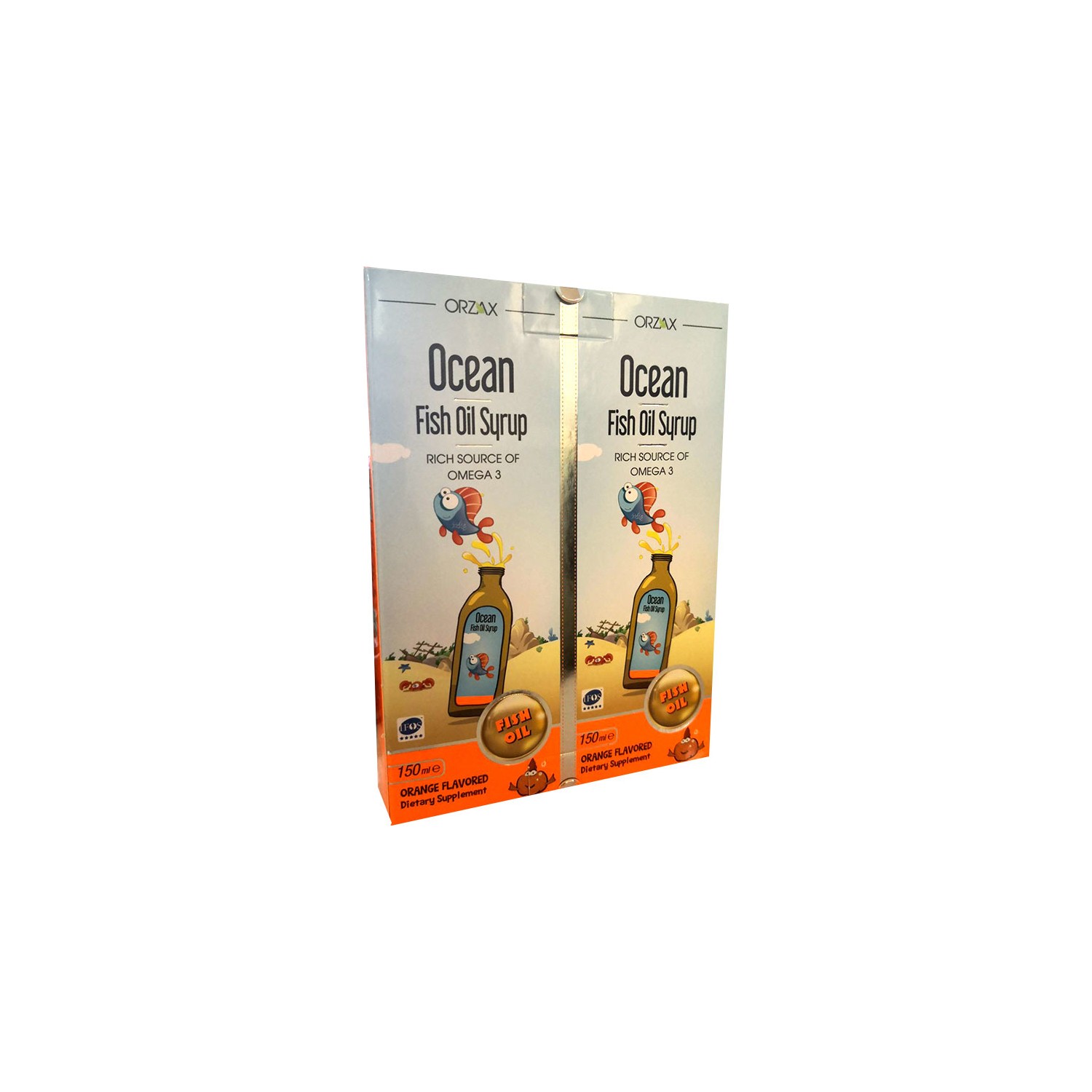 Рыбий жир Orzax Ocean сироп orzax ocean fish oil со смешанным фруктовым вкусом 3 упаковки по 150 мл