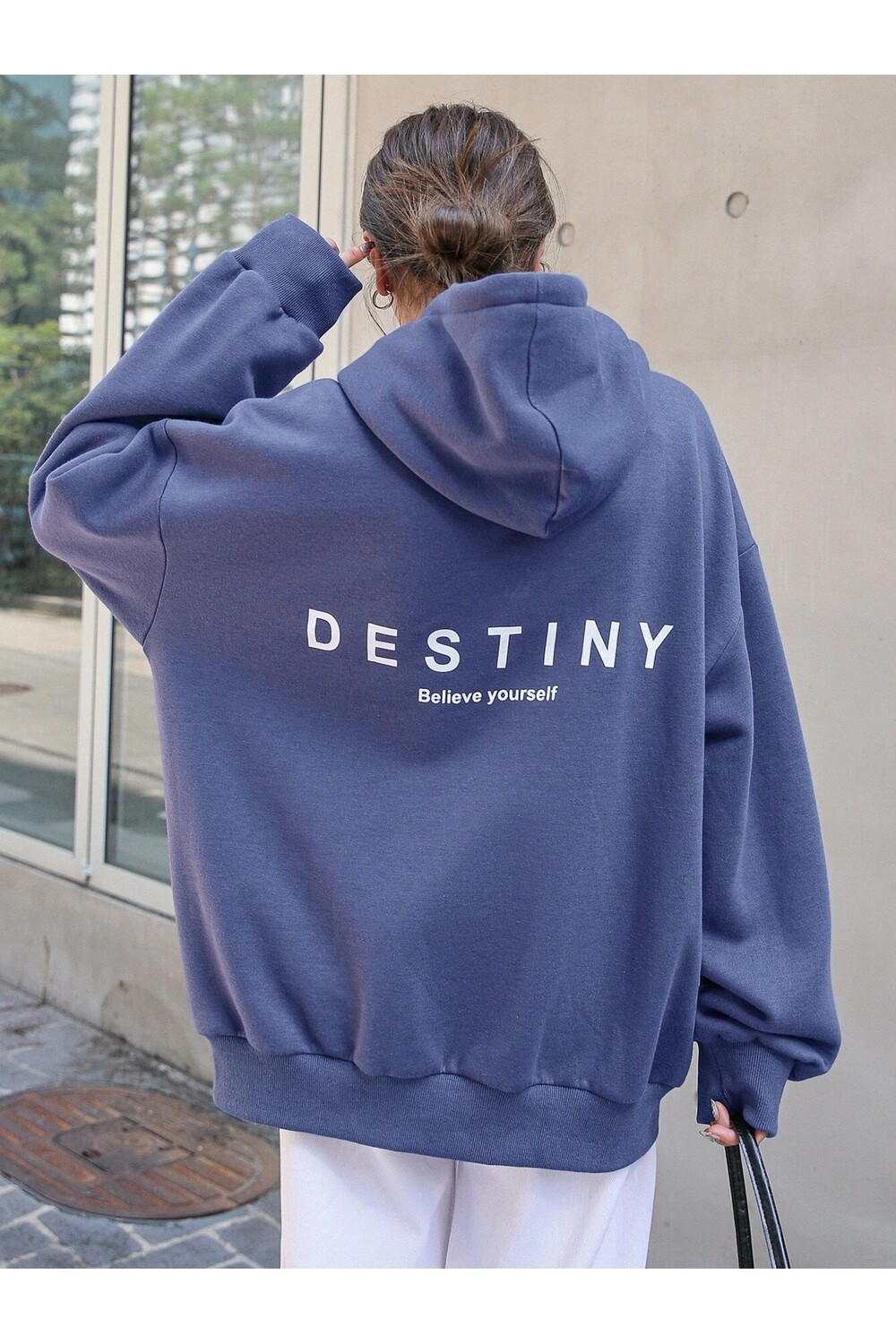 

Толстовка с принтом Destiny Design Синий Индиго Know, темно-синий