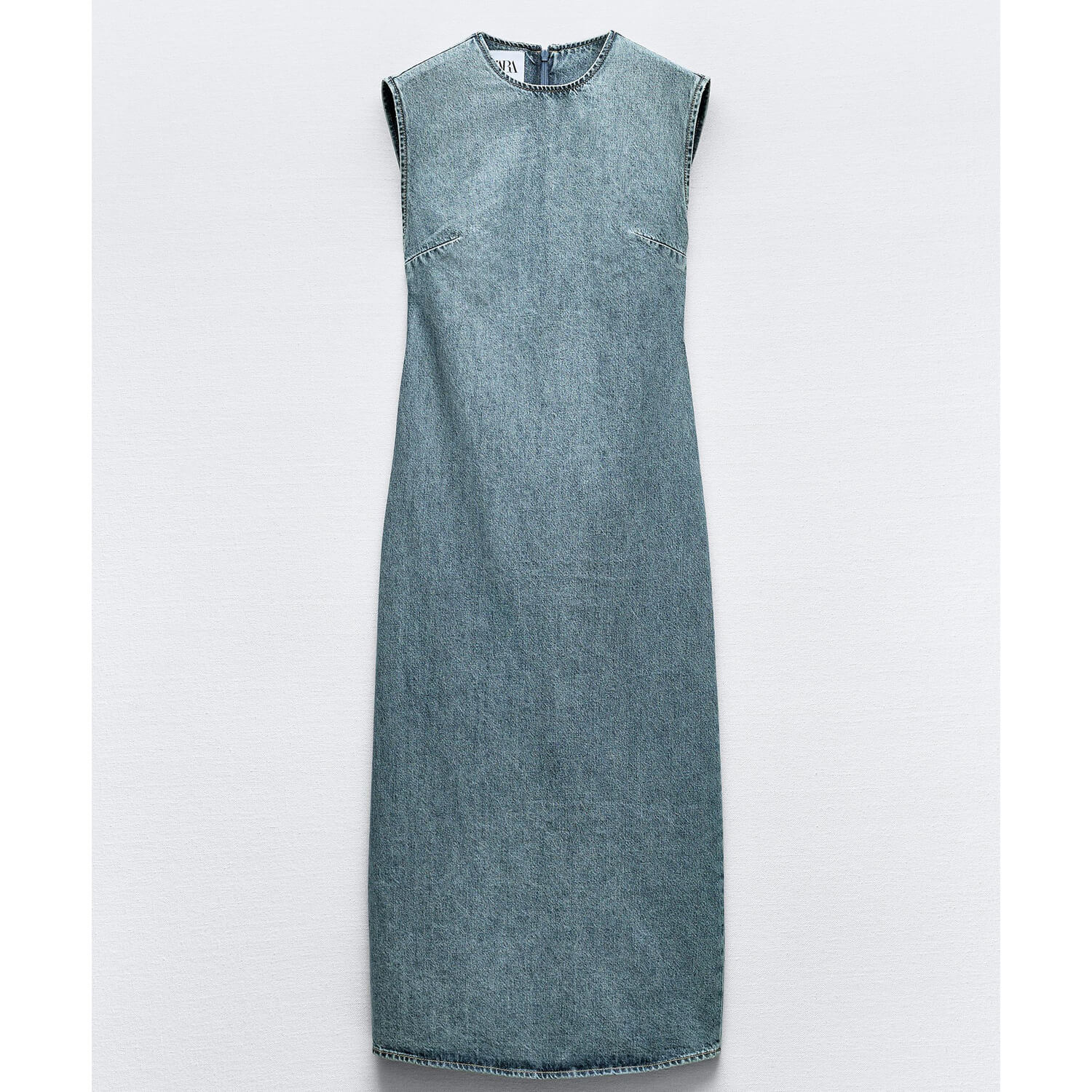 цена Платье джинсовое Zara Trf Midi, синий
