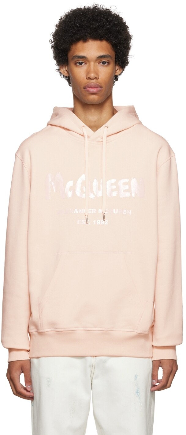 

Розовый худи из хлопка Alexander McQueen