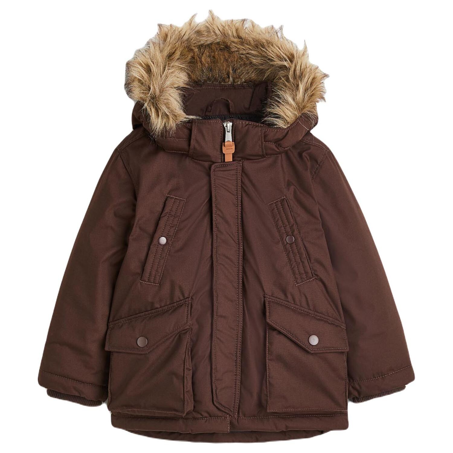 

Парка H&M Padded Hooded, темно-коричневый