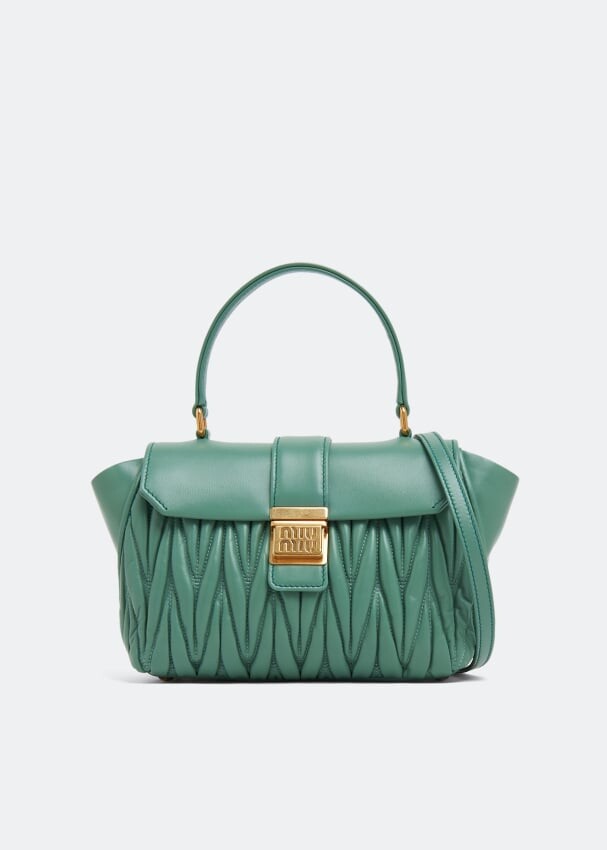 

Сумка MIU MIU Matelassé top handle bag, зеленый