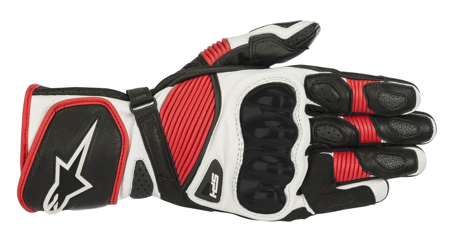 

Мотоциклетные кожаные перчатки Alpinestars SP-1 v2, черный/белый/красный