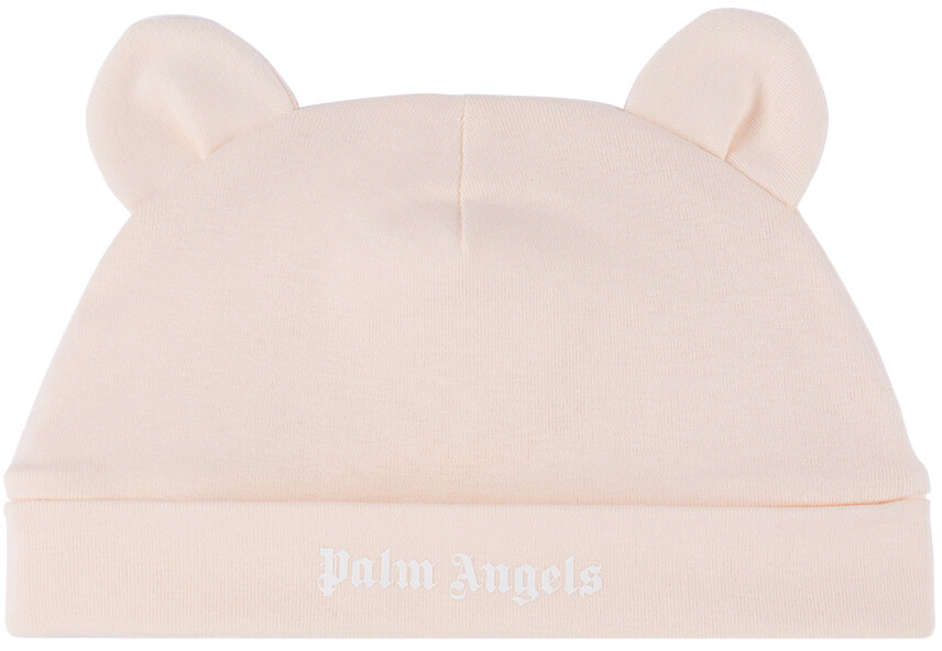 

Детская розовая шапочка с плюшевым мишкой Palm Angels