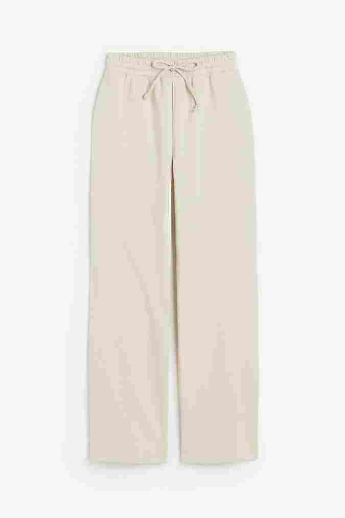 

Спортивные брюки H&M Wide-leg, светло-бежевый