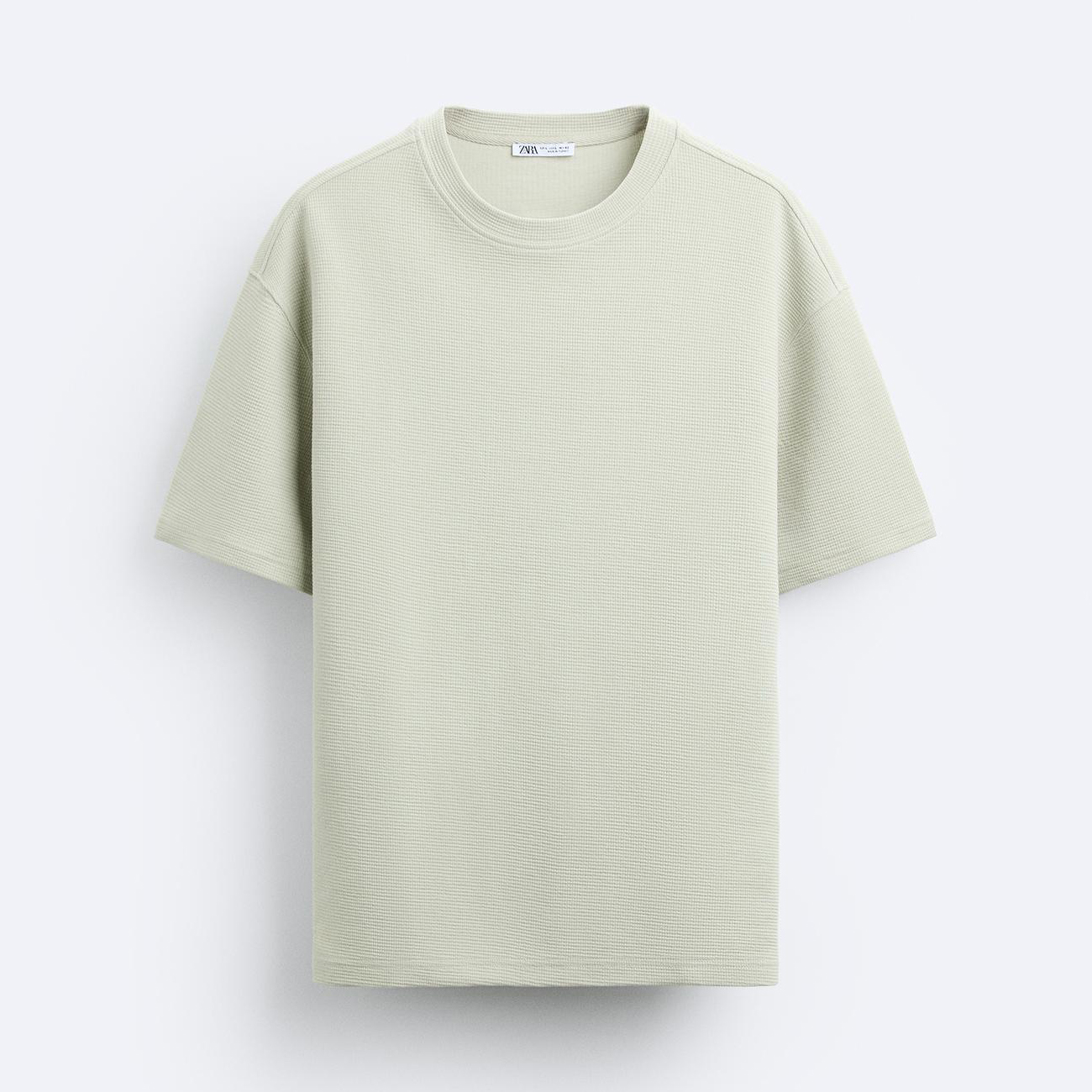 футболка zara textured светло серый Футболка Zara Textured, светло-зеленый
