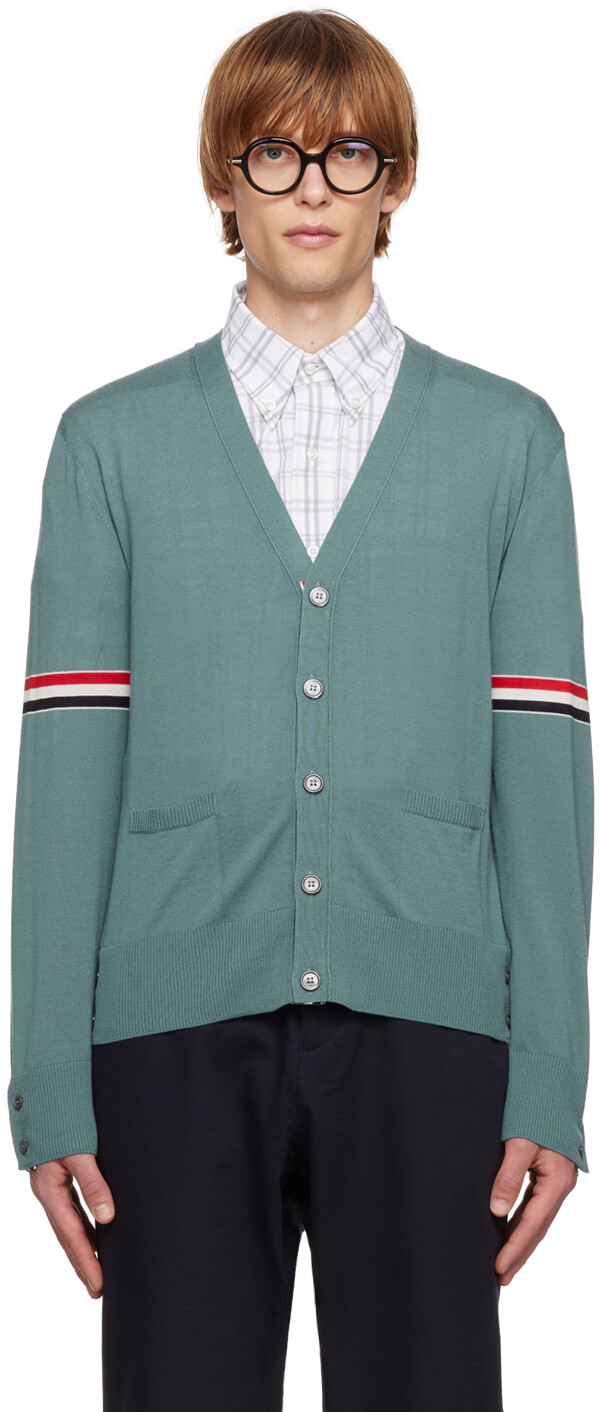

Кардиган в синюю полоску Thom Browne