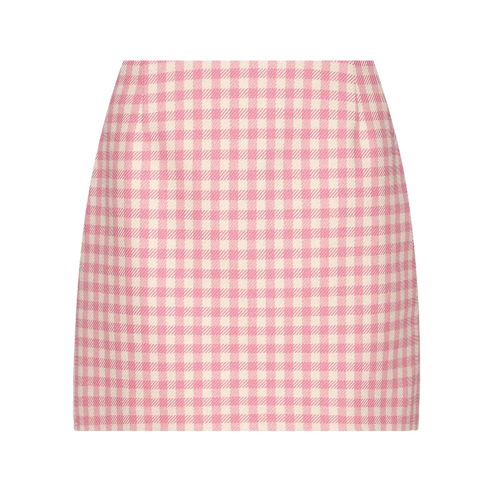 

Мини-юбка Ami Paris Checked, розовый/белый