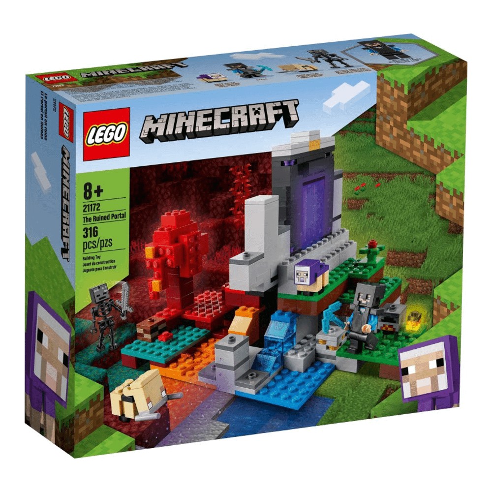 Конструктор LEGO Minecraft 21172 Разрушенный портал конструктор lego minecraft разрушенный портал