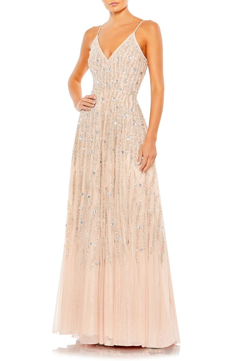 

Платье из тюля с пайетками MAC DUGGAL