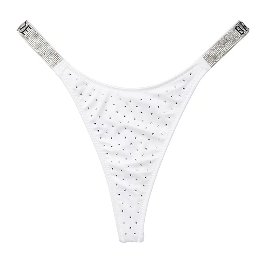 Плавки бикини Victoria's Secret Swim Shine Strap Thong, белый