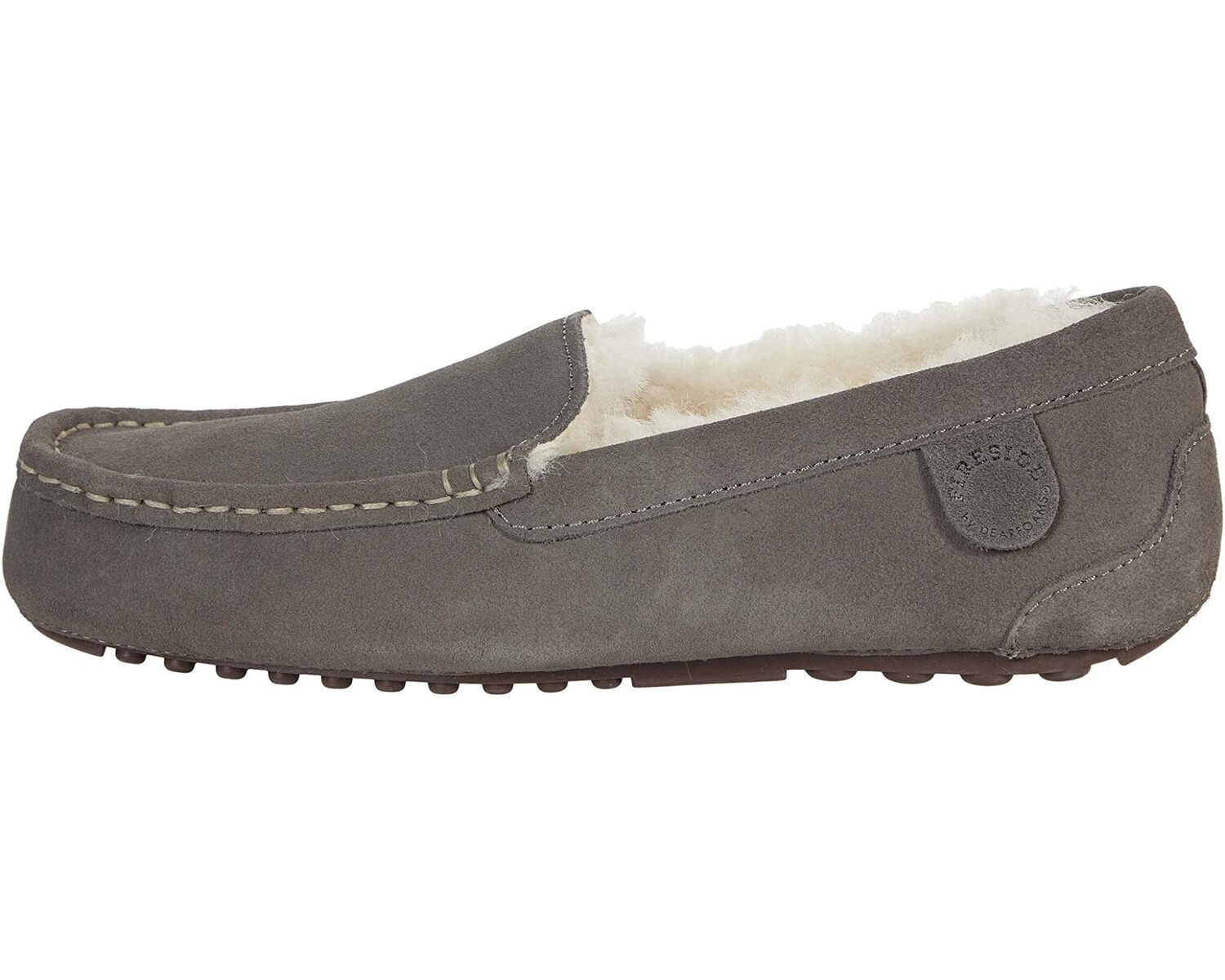 

Слипперы Mel Genuine Shearling Moccasin FIRESIDE by Dearfoams, серый