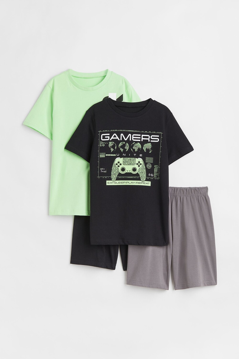 

Комплект из 2 пижам из джерси H&M Gamers, черный