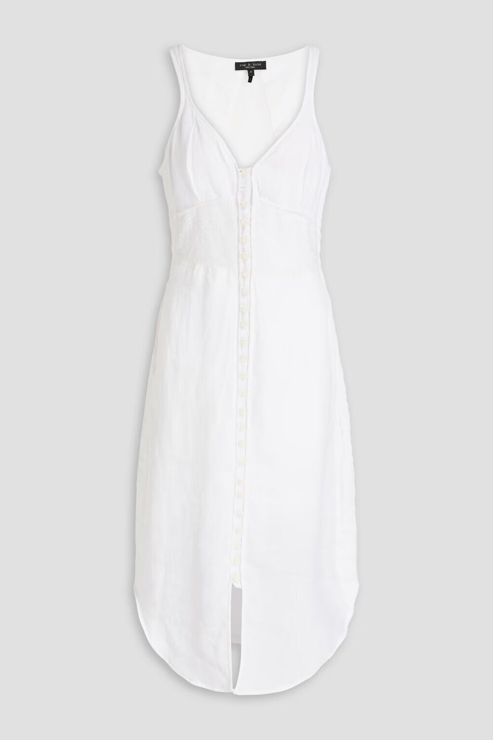 

Платье миди Criseli с вышивкой английской рами Rag & Bone, белый