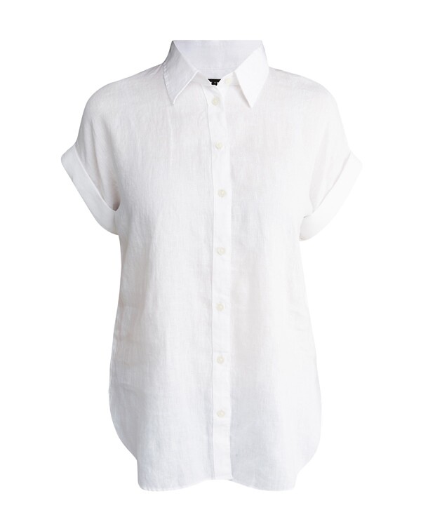 

Льняная блузка Lauren Ralph Lauren, белый