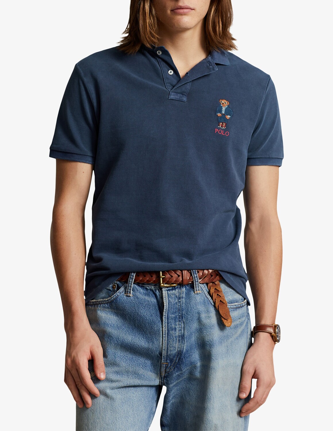 

Поло в полоску Big Bear Ralph Lauren, синий