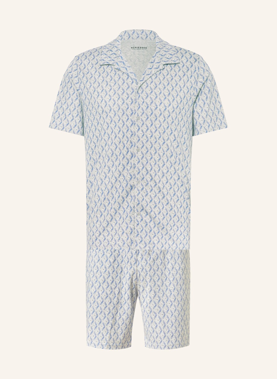 

Короткая пижама fine interlock SCHIESSER, цвет GRAU/BLAU