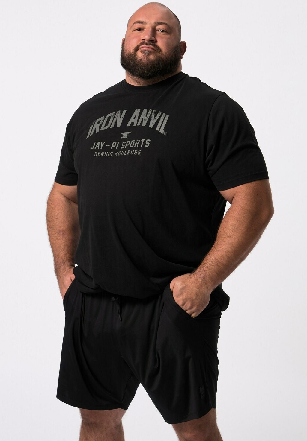 

Футболка с принтом IRON ANVIL FITNESS JP1880, цвет black